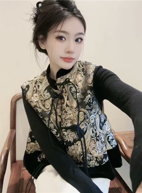 新中式国风女装复古提花流