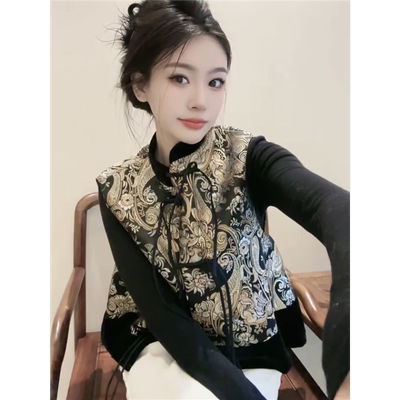 新中式国风女装复古提花流