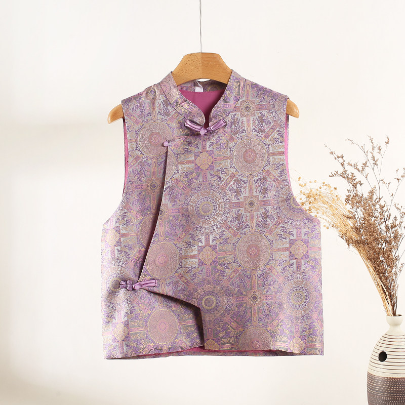 新中式国风马甲女式2025早春新款高级感气质立领盘扣刺绣马甲背心,女装/女士精品,马夹,淘宝优惠券,粉丝福利购,淘宝优惠卷