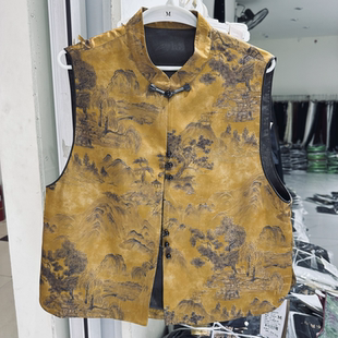 马夹坎肩上衣 国风提花马甲女复古百搭圆领无袖 2026早秋新款 新中式