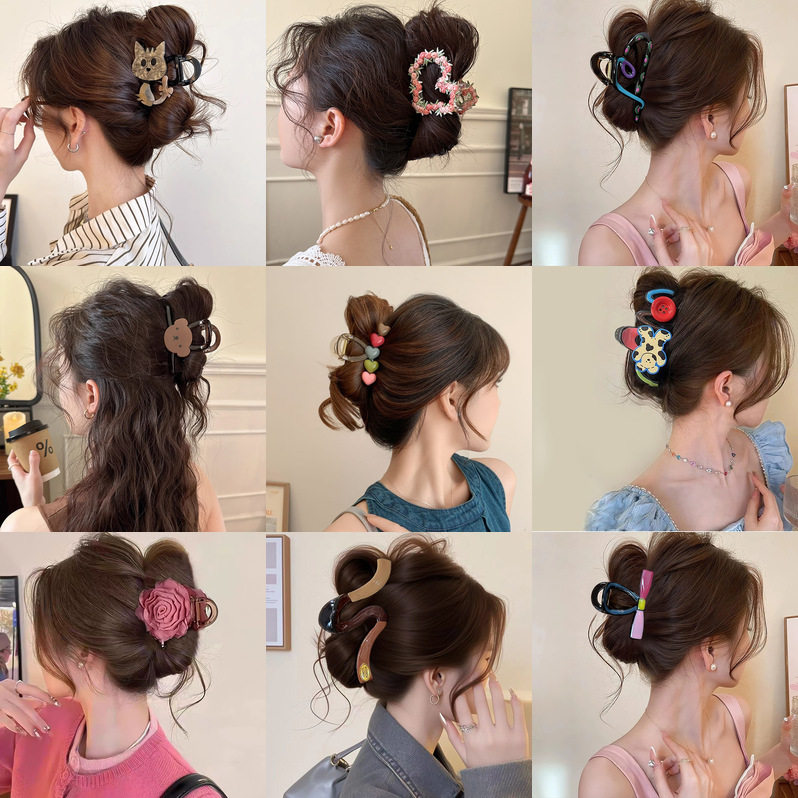 慵懒风感发夹头饰亚克力高质量抓夹小众半扎发发卡精致鲨鱼夹,饰品/流行首饰/时尚饰品新,民族风发饰,淘宝优惠券,粉丝福利购,淘宝优惠卷