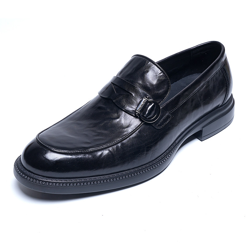 金利来男鞋2026春季新款专柜正品手抓纹套脚商务休闲皮鞋男乐福鞋,流行男鞋,正装皮鞋,淘宝优惠券,粉丝福利购,淘宝优惠卷