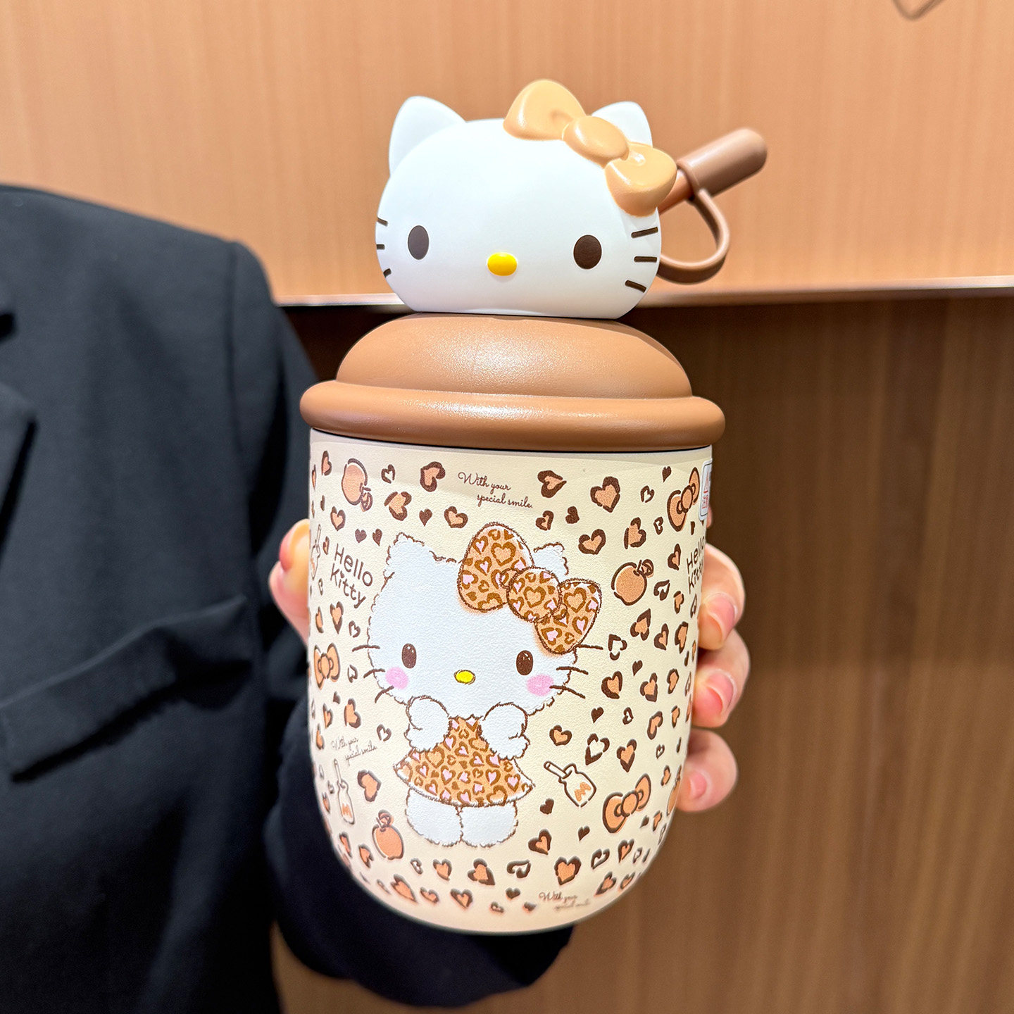 【正版三丽鸥】女生吸管保温杯高颜值316不锈钢HelloKitty咖啡杯,餐饮具,保冷/保温杯,淘宝优惠券,粉丝福利购,淘宝优惠卷