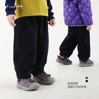 幼儿园百搭休闲加绒灯芯绒长裤