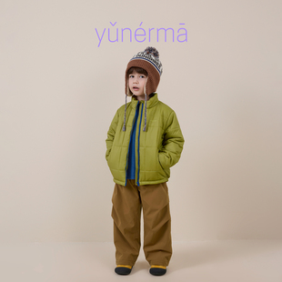 允儿妈童装男童户外机能风立领棉服小童幼儿园休闲保暖加厚外套