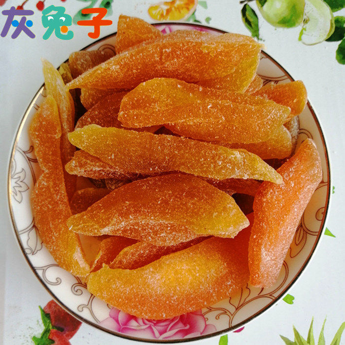 黄桃肉无皮果肉黄桃干蜜桃干