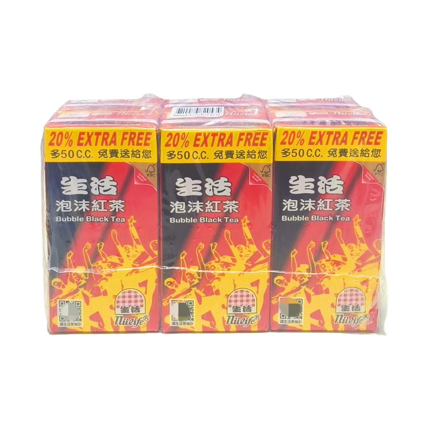 台湾三皇生活泡沫红茶300ml