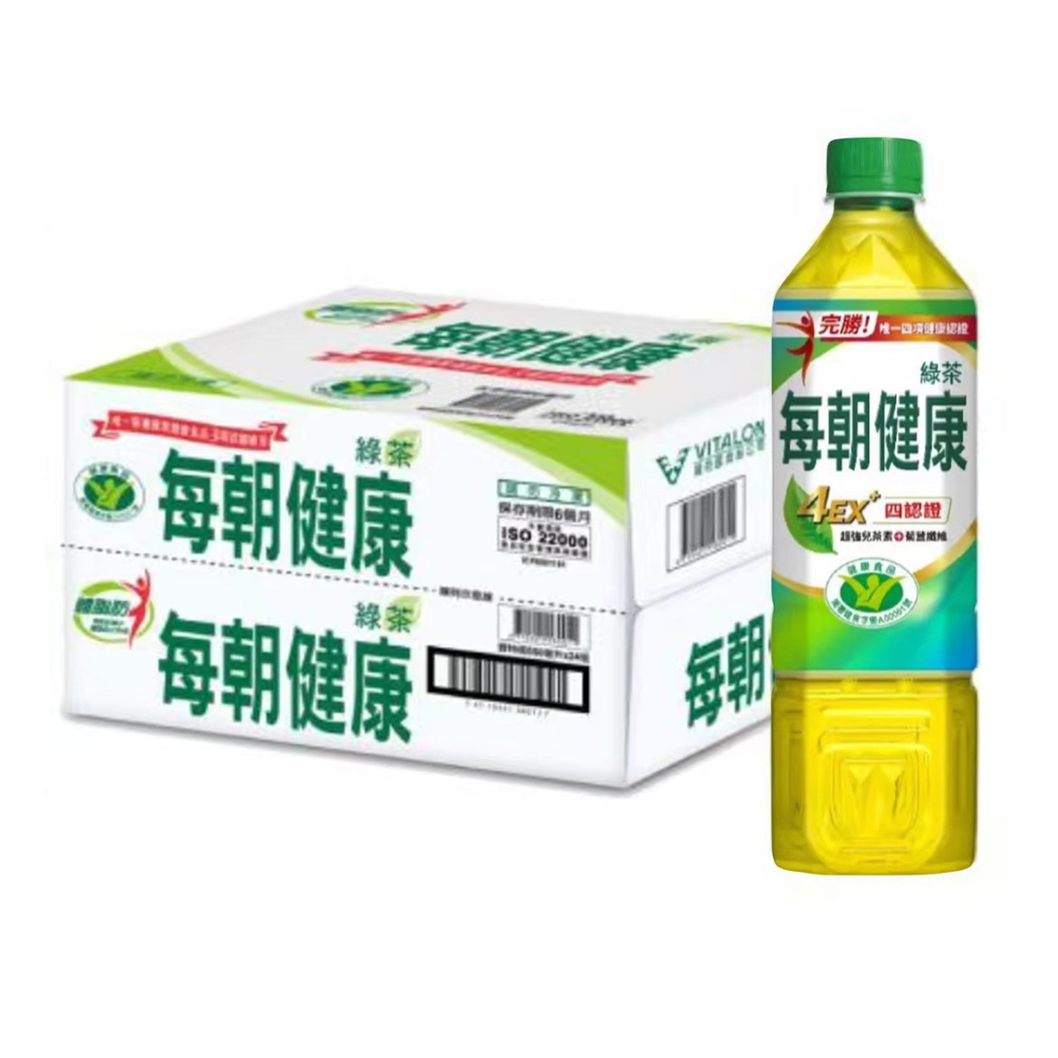 台湾原装每朝健康绿茶650ml无糖茶饮聚餐养生来一瓶