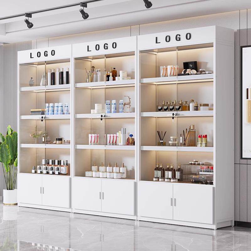 货架玻璃门化妆品展示柜