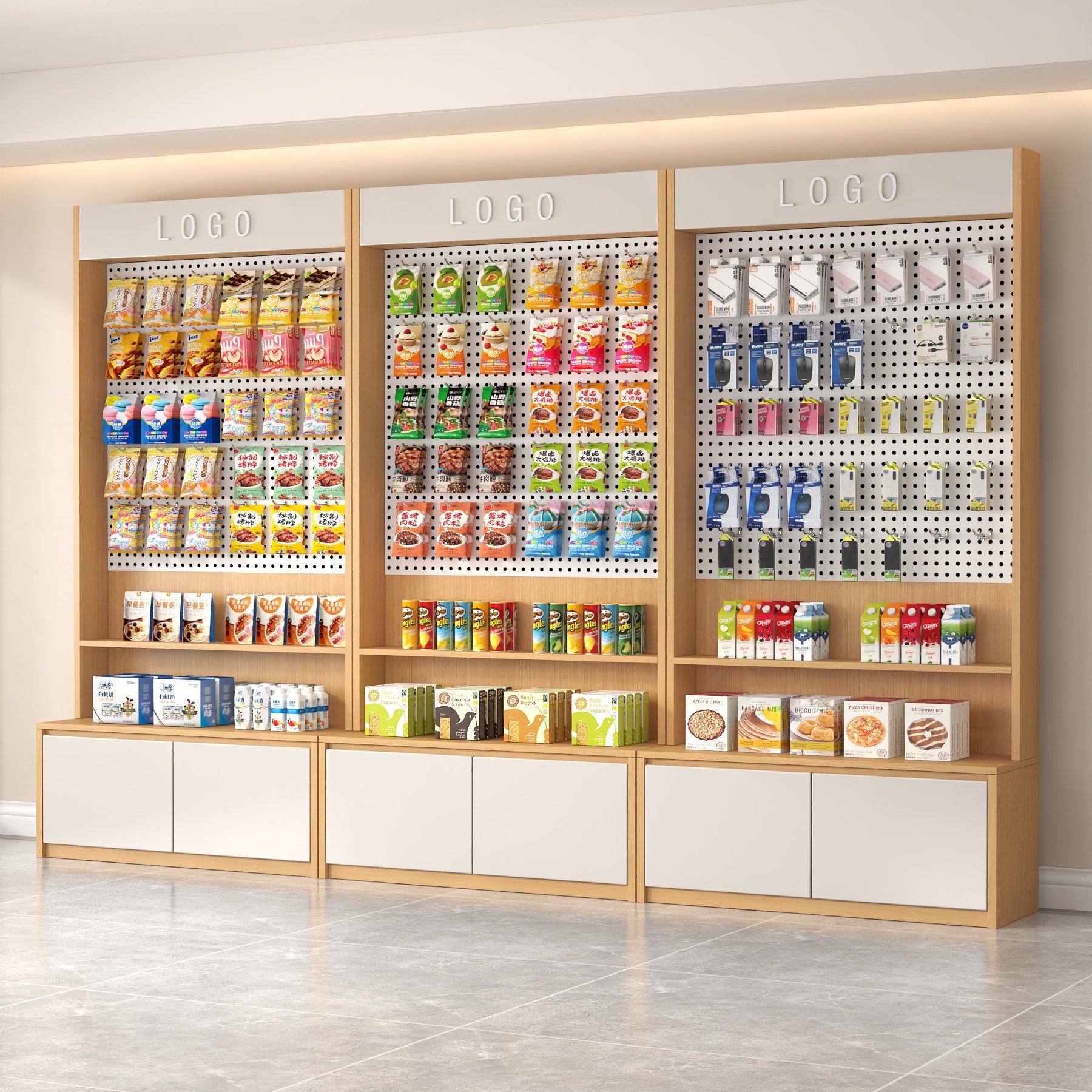 展示柜洞洞板超市零食架置物架宠物店挂钩文创饰品货架配件展示架