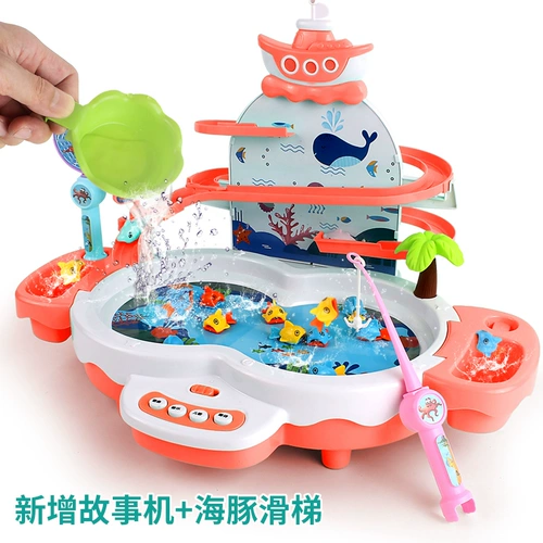Электрические детские рыбки для рыбалки, магнитный комплект, 2-3-4 лет