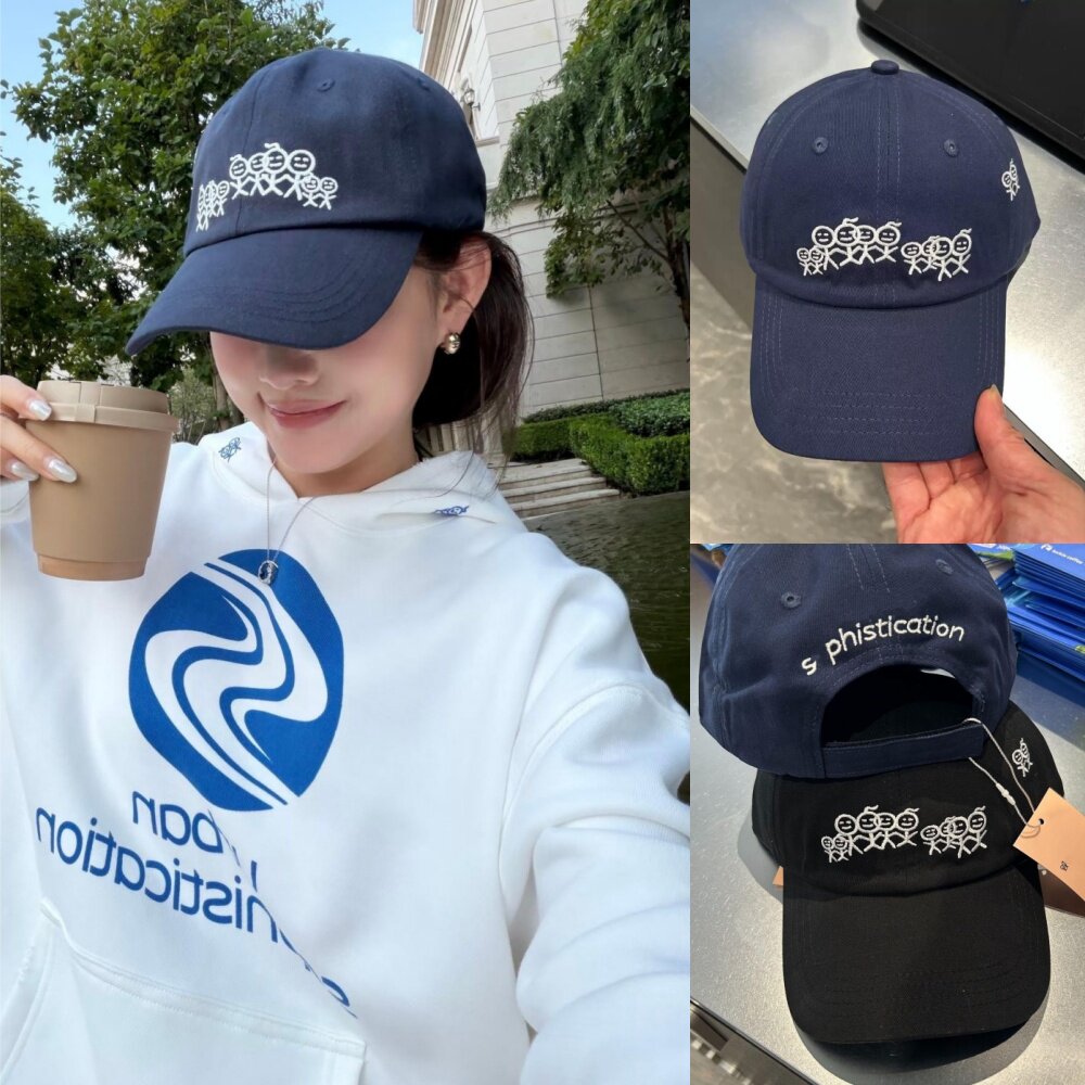 新款韩版urban美式复古火柴人刺绣棒球帽男女遮阳休闲鸭舌帽潮牌