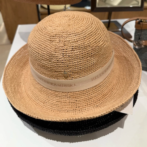 helen新款草帽女夏季遮阳防晒太阳帽大檐uv防紫外线遮脸盆帽草帽