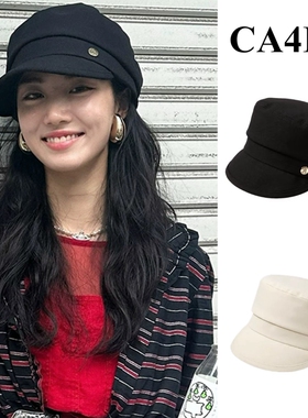 日本CA4LA蔡徐坤卢昱晓同款百搭显脸小报童帽女防晒遮阳uv鸭舌帽