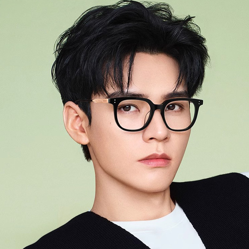 帕莎2024年新款龚俊同款黑框眼镜女男可配度数近视框架PB76557