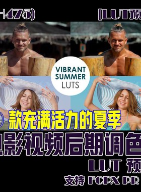 (SH475)20个充满活力的夏季电影视频后期调色LUT预设支持FCPXPRPS