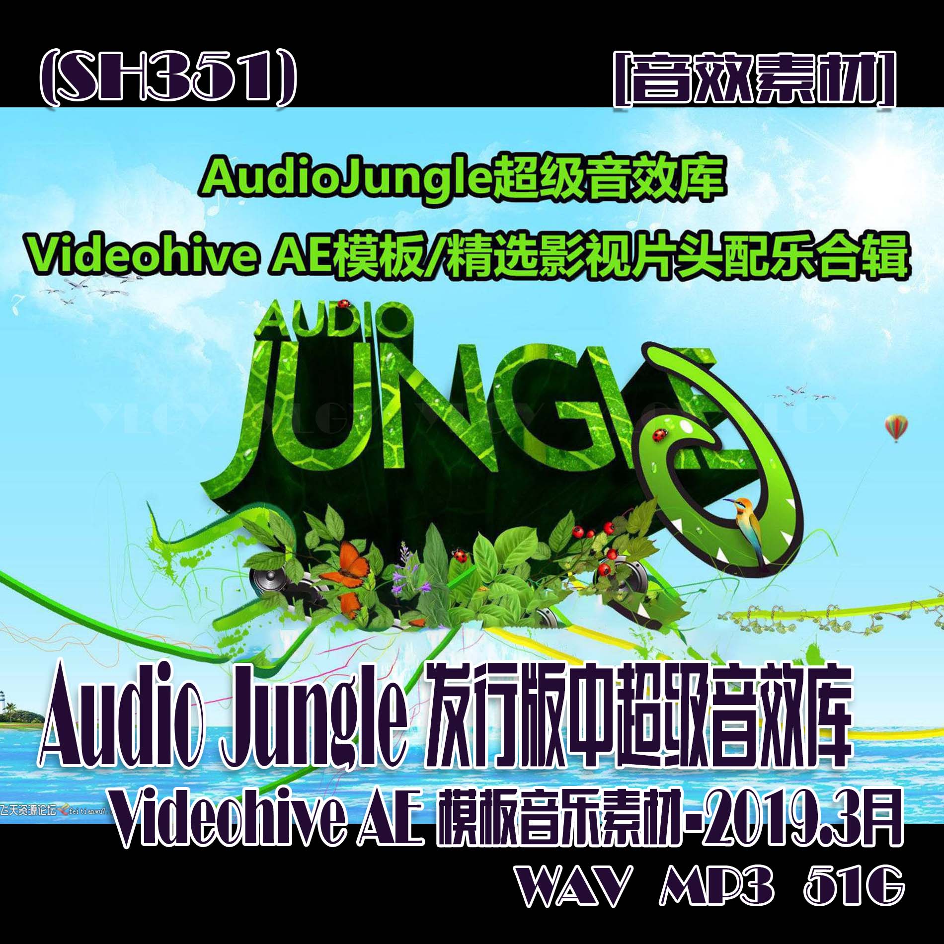 (SH351)Audio Jungle 超级音效库AE模板音乐素材2019 WAV MP3 51G