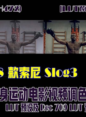 (SH472)18个索尼Slog3运动电影视频调色LUT预设18个Rec709LUT预设