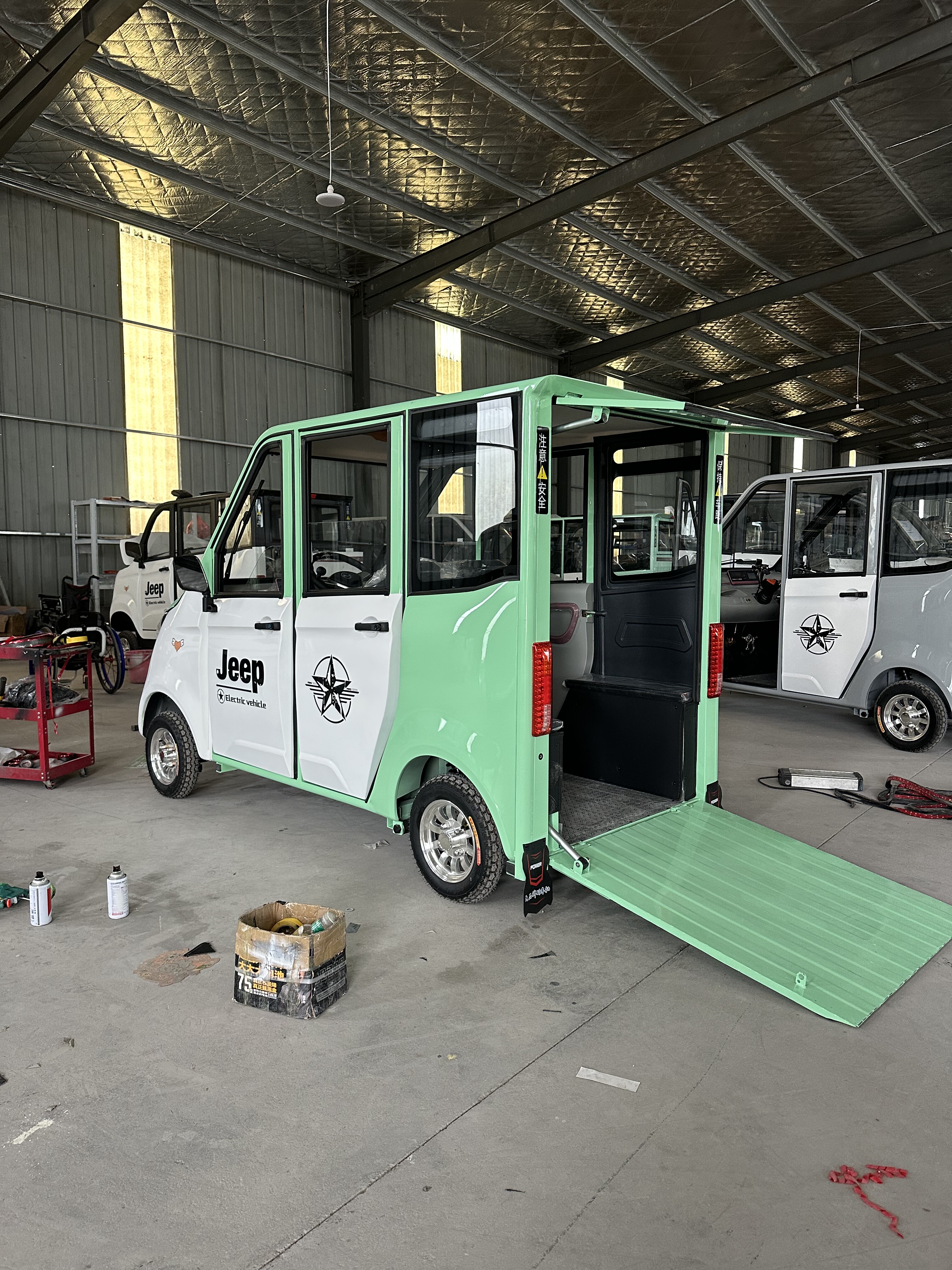 一皮马电动轮椅助残车四轮子母车智能电动折叠代步车