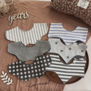 ins韩国星星婴儿围嘴花瓣旋转360纯棉双面口水巾六角条纹儿童围兜