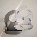 韩国ins婴儿硅胶围兜宝宝吃饭防脏神器防水辅食饭兜幼儿园接饭兜