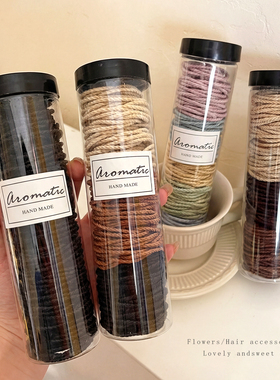 黑色新款无痕头绳扎高马尾发绳高弹力耐用橡皮筋女扎头不伤发皮套