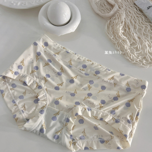 薄款 女生透气无痕夏季 舒服凉快 冰丝中低腰三角内裤 小清新色系