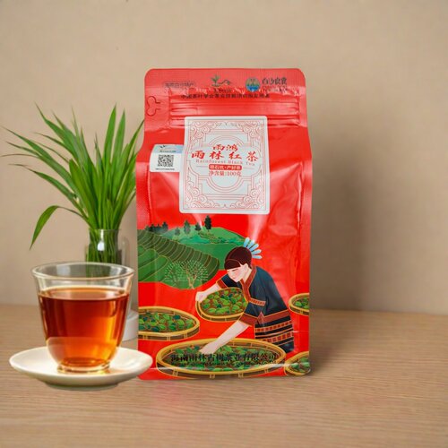 海南特产白沙雨鸿雨林红茶100g
