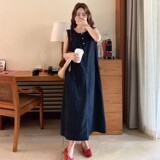 2C270-2826-P125-168木耳边牛仔背心连衣裙，女装连衣裙，2C270