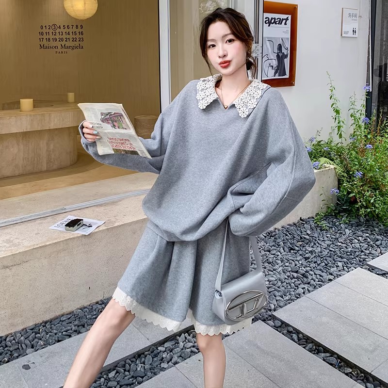 C270-2732-P155-K228春款米呢绒卫衣套装裙,女装套装/套裙,2C270