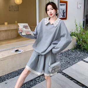 C270-2732-P155-K228 春款米呢绒卫衣套装裙图片