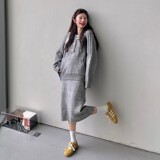 2C270-2861-P185-K258带帽麻花毛衣套装，女装针织衫/毛衣，2C270
