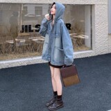 C270-2737-P155-K228牛仔连帽外套，女装短外套，2C270