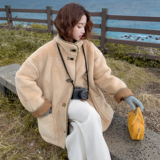 2C270-2900-P235-K328韩版一排口双面穿皮毛一体，女装短外套，2C270