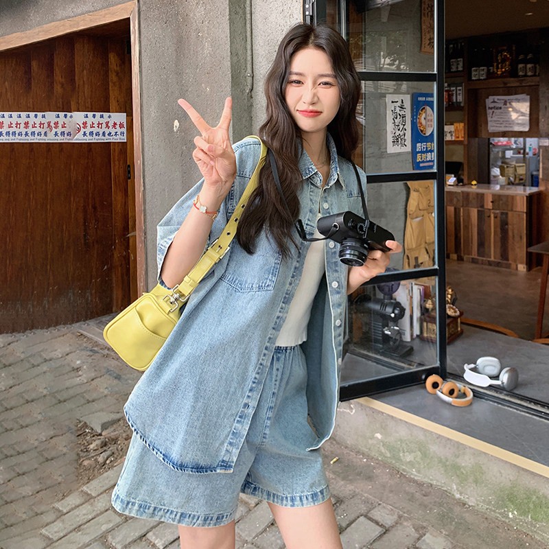 2C270-2833-P150-K208复古牛仔套装,女装套装/套裙,2C270