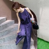 2C270-2825-P145-K208条纹背心配阔腿裤套装，女装套装/套裙，2C270