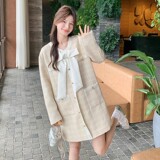 C270-2773-P165-K238蝴蝶结小香风连衣裙外套，女装连衣裙，2C270