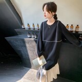 C270-2736-P135-K198黑白拼接鱼尾卫衣裙，女装连衣裙，2C270
