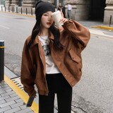 2C270-837-P125-K188春款棒球服短款麂皮绒夹克外套，女装短外套，2C270