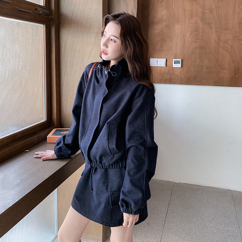 2C270-2877-P185-K268牛仔夹克+裙裤套装,女装短外套,2C270