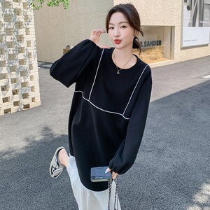 C270-2736-P135-K198 黑白拼接鱼尾卫衣裙图片