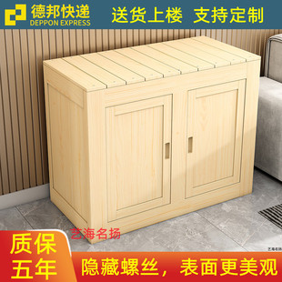 实木鱼缸架子鱼缸底座底柜松木鱼缸桌简易家用防水水族箱底柜定做