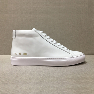 真皮头层牛皮内里平底板鞋 3702女 情侣款 comm中帮小白鞋 1529男