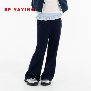 腰头花边拼接微辣休闲裤 2026春女童新款 EP雅莹童装 长裤 商场同款