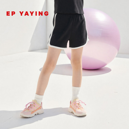 【云朵莱塞尔】EP雅莹童装2026夏女童新款时尚撞色织带运动短裤N