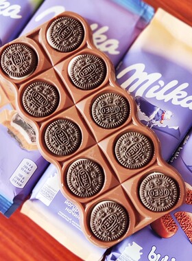 3块秒卡mika气泡巧克力德国泡泡牛奶奥力奥榛仁牛奶草莓夹心100克