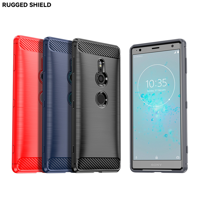 适用索尼xz2手机拉丝软壳