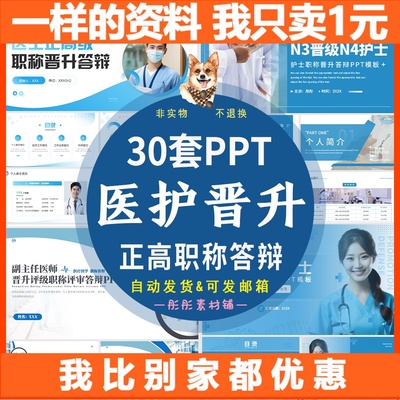 医生正高副高职称评审晋升报告PPT模板医师护士竞聘述职答辩汇报