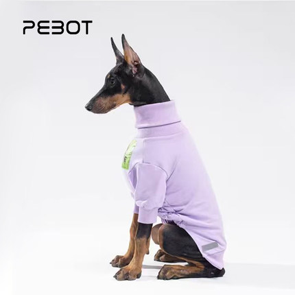 PEBOT流星面新款中大型犬杜宾拉布拉多纯棉高领时尚卫衣