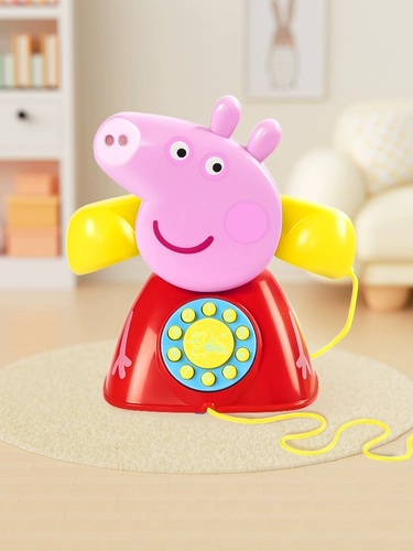 小猪佩奇 Электрический реалистичный музыкальный телефон для мальчиков и девочек, 3 лет, раннее развитие, подарок на день рождения